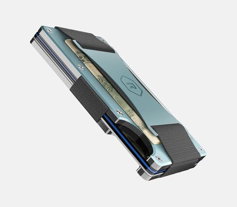 حزمة Ridge EDC: محفظة Ridge Sea Glass Cash Strap للنساء + مجموعة حافظة Airtag - محفظة آمنة ومحمية بتقنية RFID مع حامل بطاقة هوائية وحزام للنقود. in Kuwait