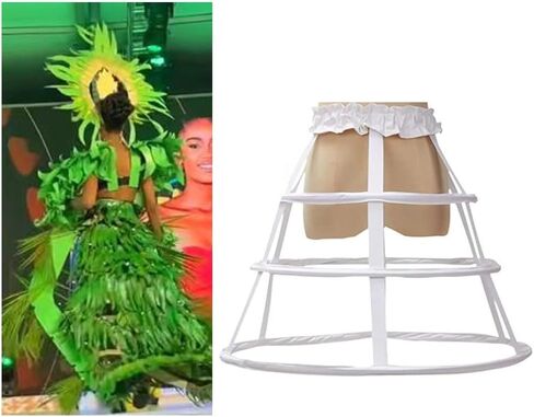 Cage Hoop Skirt Petticoat Dress Pannier Bustle Crinoline Underskirt in Saudi Arabia