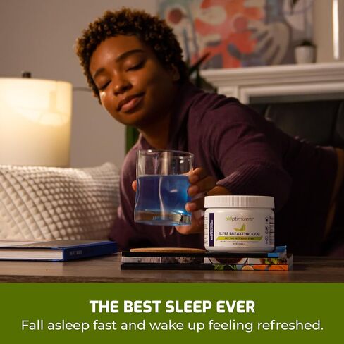 BiOptimizers Sleep Breakthrough 2.0 – Natural Support Supplement | Calming Relief Aid Adults | Non Habit Forming | 202.5 g Powder Blue Berry Dreams in Saudi Arabia