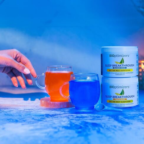 BiOptimizers Sleep Breakthrough 2.0 – Natural Support Supplement | Calming Relief Aid Adults | Non Habit Forming | 202.5 g Powder Blue Berry Dreams in Saudi Arabia