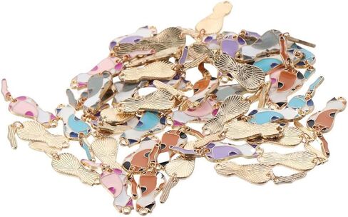 hobbyhub 50Pcs 5 Colors Enamel Cat Charms Cute Kitten Animal Charms Pendants Pet Enamel for DIY Jewelry Making Bracelet Necklace Earring in Saudi Arabia