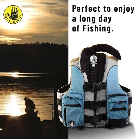 Body Glove Angler Fit Unisex Adult Life Jacket Nylon Fishing Life Jacket - Coast Guard Approved, High Mobility PFD, Lightweight Buoyancy Foam, Universal and Oversize in Saudi Arabia