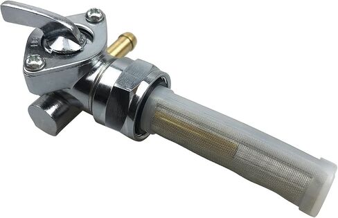 22mm Filtered Petcock 90 Degree Elbow Fuel Shut Off Valve Replacement for 62168-81 Fit for Harley Davidson 1975-2006 For Use with 1/4" ID Fuel Hose - Chrome Plated - Motorcycle Chopper Bobber 22/90 in Saudi Arabia