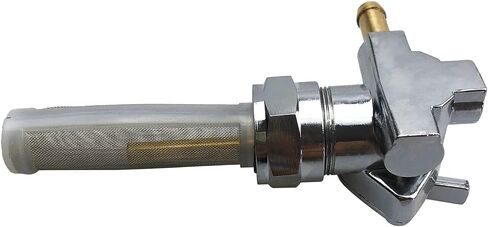 22mm Filtered Petcock 90 Degree Elbow Fuel Shut Off Valve Replacement for 62168-81 Fit for Harley Davidson 1975-2006 For Use with 1/4" ID Fuel Hose - Chrome Plated - Motorcycle Chopper Bobber 22/90 in Saudi Arabia