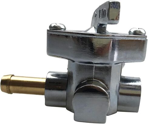 22mm Filtered Petcock 90 Degree Elbow Fuel Shut Off Valve Replacement for 62168-81 Fit for Harley Davidson 1975-2006 For Use with 1/4" ID Fuel Hose - Chrome Plated - Motorcycle Chopper Bobber 22/90 in Saudi Arabia