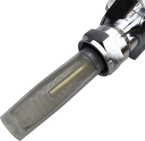 22mm Filtered Petcock 90 Degree Elbow Fuel Shut Off Valve Replacement for 62168-81 Fit for Harley Davidson 1975-2006 For Use with 1/4" ID Fuel Hose - Chrome Plated - Motorcycle Chopper Bobber 22/90 in Saudi Arabia