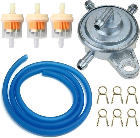 فلتر وقود الغاز/مضخة الوقود الفراغي بيتكوك/خط أنبوب خرطوم أزرق مناسب لمحركات GY6 50cc 150cc 139QMB 157QMJ Roketa TaoTao Sunl سكوتر الدراجات النارية ATV in Kuwait