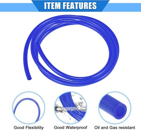 VekAuto 2 Pcs Fuel Vent Line Hose, 0.2"x79" 5mm x 2m Gas Line Petrol Hose Tube Universal for ATV Dirt Bike Go Kart Durable Polyurethane Blue in Kuwait