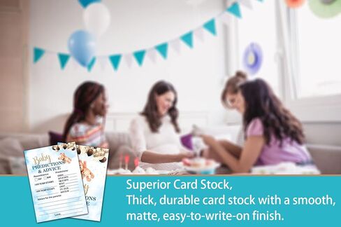 تنبؤات الطفل ونصائح استحمام الطفل، لعبة تخمين الدب الصغير المحايدة لحديثي الولادة، كتاب نصائح جديد لرسالة الوالدين، الأم والأب ليكون تذكارًا لمستلزمات الحفلات - 30 بطاقة ألعاب (bb012-yx17) in Kuwait