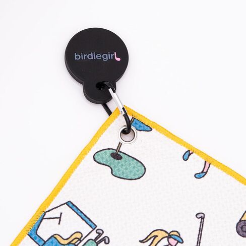 Birdie Girl The Most Versatile Golf Towel Magnetic Womens Golf Towel, Perfect for Pickleball, Womens Golf Accessories, Womens Golf Bag Accessories, Great for Tennis & Golf Gifts! (Golf Girl) in Saudi Arabia