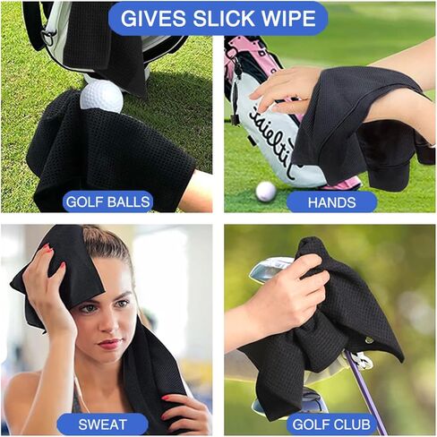 Hafhue It's Time to Par-tee Embroidered Golf Towel, Golf Accessories for Men Women, Golf Gift for Men Women, Retirement Gift for Dad Grandpa Golf Lover Golf Fan in Saudi Arabia