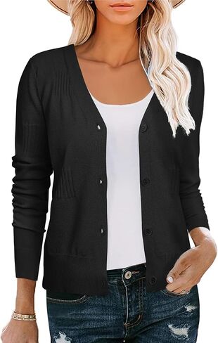 U.Vomade Women's Cardigans 3/4 Sleeve Open Front Cropped Cardigan Hollow Out Bolero Shrug S-XL in Saudi Arabia