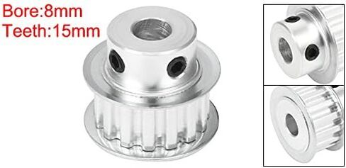 uxcell Aluminum 15 Teeth 5mm Bore 5.08mm Pitch Timing Belt Pulley for 10mm Belt in Saudi Arabia