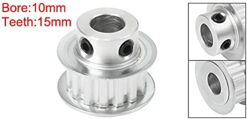 uxcell Aluminum 15 Teeth 5mm Bore 5.08mm Pitch Timing Belt Pulley for 10mm Belt in Saudi Arabia