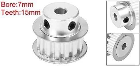 uxcell Aluminum 15 Teeth 5mm Bore 5.08mm Pitch Timing Belt Pulley for 10mm Belt in Saudi Arabia