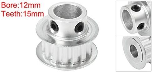 uxcell Aluminum 15 Teeth 5mm Bore 5.08mm Pitch Timing Belt Pulley for 10mm Belt in Saudi Arabia