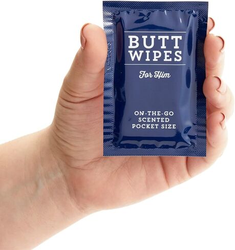 BLUE PANDA 100 Pack Wet Travel Butt Wipes for Men, On-The-Go Flushable Wipes Individually Wrapped for Adults (Aloe Vera Scented) in Saudi Arabia