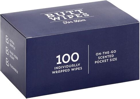 BLUE PANDA 100 Pack Wet Travel Butt Wipes for Men, On-The-Go Flushable Wipes Individually Wrapped for Adults (Aloe Vera Scented) in Saudi Arabia