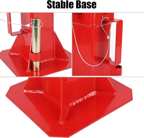 حامل رافعة السيارة عالي التحمل، حامل رافعة سيارات بارتفاع قابل للتعديل من النوع الدبوس مع قفل، سعة 22 طن (44,000 رطل)، أحمر، زوج واحد in Kuwait