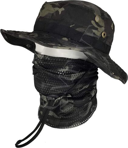 قبعة الشمس دلو Boonie القبعات وشاح نظارات حماية طوي مجموعة كامو القبعات الصيد التنزه التخييم الرياضة في الهواء الطلق الرجال النساء in Saudi Arabia