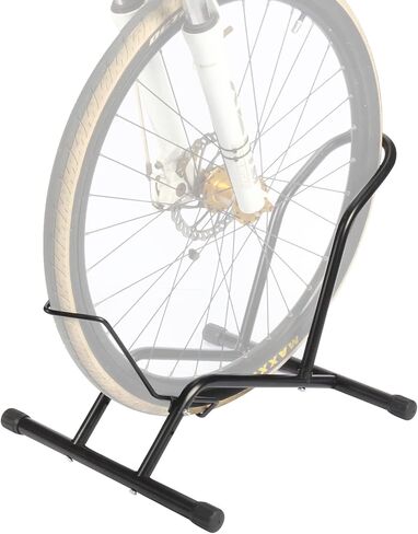 حامل أرضي للدراجة، رف انتظار الدراجة الفولاذي يناسب الدراجات مقاس 16 بوصة - 29 بوصة، منظم تخزين الدراجات للمرآب المنزلي الداخلي والخارجي، حامل دراجة للدراجة الجبلية والطرق، أسود in Kuwait
