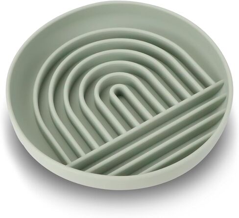 FHDUSRYO Slow Feeder Dog Bowl, Silicone Puzzle Bowl with Suction Cup, Non-Slip Dog Feeding Bowl to Slow Down Eating, Slowdown Bowl Pet Food Dish for Small Breed and Medium Size Dog (Green 7.5 inch) in Saudi Arabia