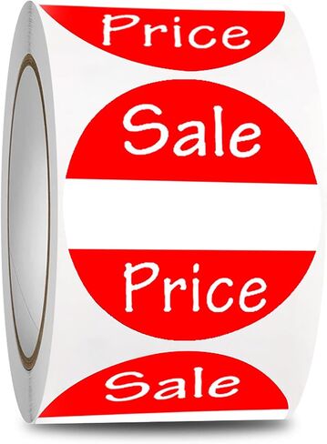 2 Roll 1 Inch Round Sale Price Circle Dots Stickers, 500 Labels Per Roll in Saudi Arabia