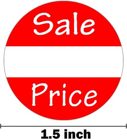 2 Roll 1 Inch Round Sale Price Circle Dots Stickers, 500 Labels Per Roll in Saudi Arabia