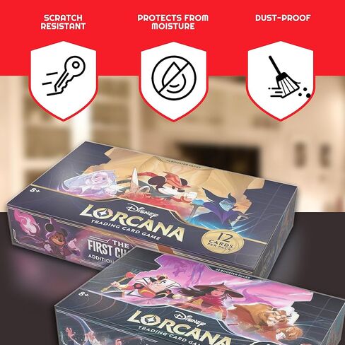 واقي حافظة عرض EVORETRO متوافق مع صناديق Lorcana Booster، عبوة واحدة، خالية من الأحماض، واقي PET مقاوم للخدش - حافظة عرض بلاستيكية 0.40 مم لتنظيم تخزين بطاقات TCG القابلة للتحصيل in Kuwait