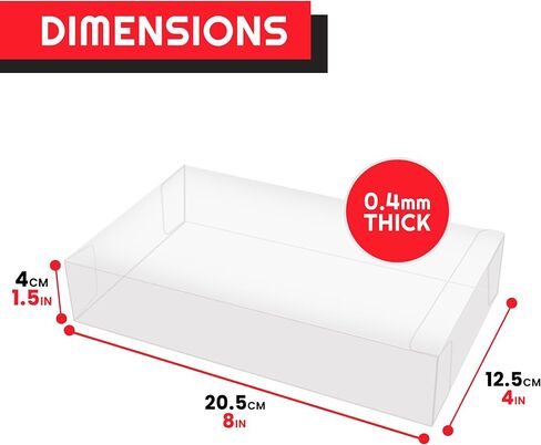 واقي حافظة عرض EVORETRO متوافق مع صناديق Lorcana Booster، عبوة واحدة، خالية من الأحماض، واقي PET مقاوم للخدش - حافظة عرض بلاستيكية 0.40 مم لتنظيم تخزين بطاقات TCG القابلة للتحصيل in Kuwait