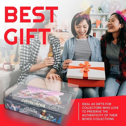 واقي حافظة عرض EVORETRO متوافق مع صناديق Lorcana Booster، عبوة واحدة، خالية من الأحماض، واقي PET مقاوم للخدش - حافظة عرض بلاستيكية 0.40 مم لتنظيم تخزين بطاقات TCG القابلة للتحصيل in Kuwait