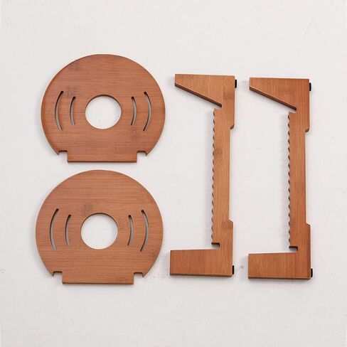 حامل تخزين تسجيلات الفينيل - رف عرض ألبوم الموسيقى العتيق على سطح الطاولة - رف منظم تخزين سجلات الفينيل - حامل LP قائم حديث - يحمل ما يصل إلى 50 ألبومًا أو قرصًا مضغوطًا - الخيزران - بني فاتح in Kuwait