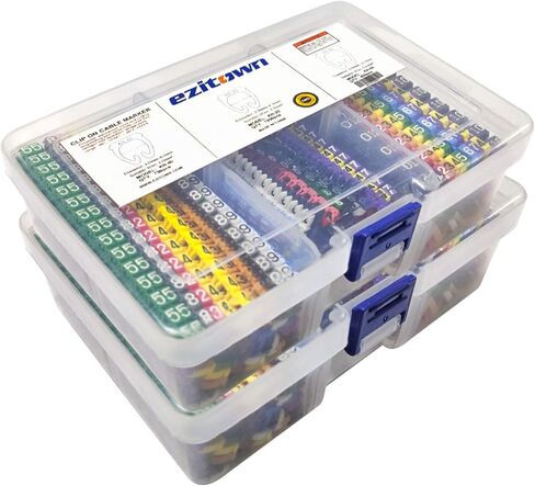 Ezitown 0-9 علامة الكابلات المشفرة KN20 KN40 KN60 نوع معرفات الكابلات نوع المادة POM مجموعة علامات الأسلاك المشهورة قطر 3.0 ~ 10 مم (2200 قطعة في صندوق بلاستيكي) in Kuwait