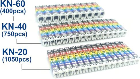Ezitown 0-9 علامة الكابلات المشفرة KN20 KN40 KN60 نوع معرفات الكابلات نوع المادة POM مجموعة علامات الأسلاك المشهورة قطر 3.0 ~ 10 مم (2200 قطعة في صندوق بلاستيكي) in Kuwait