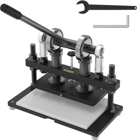 [Updated] Leather Cutting Machine, 260 x 150 mm Adjutable Manual Hand Press Leather Embossing Leathercraft Mold Die Cutter with 10.2 x 5.9 inches Upper Plate for Various of Materials in Saudi Arabia