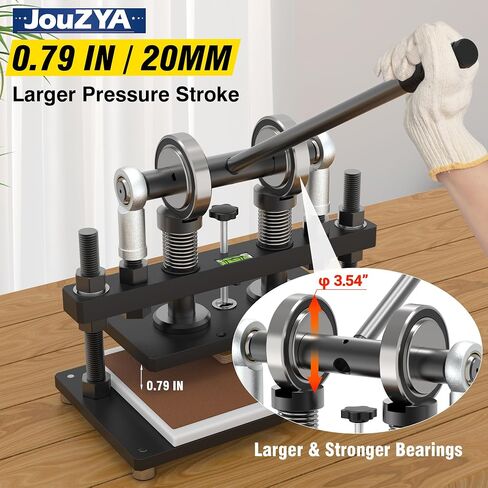 [Updated] Leather Cutting Machine, 260 x 150 mm Adjutable Manual Hand Press Leather Embossing Leathercraft Mold Die Cutter with 10.2 x 5.9 inches Upper Plate for Various of Materials in Saudi Arabia