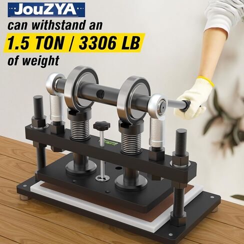 [Updated] Leather Cutting Machine, 260 x 150 mm Adjutable Manual Hand Press Leather Embossing Leathercraft Mold Die Cutter with 10.2 x 5.9 inches Upper Plate for Various of Materials in Saudi Arabia