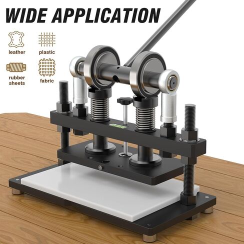 [Updated] Leather Cutting Machine, 260 x 150 mm Adjutable Manual Hand Press Leather Embossing Leathercraft Mold Die Cutter with 10.2 x 5.9 inches Upper Plate for Various of Materials in Saudi Arabia