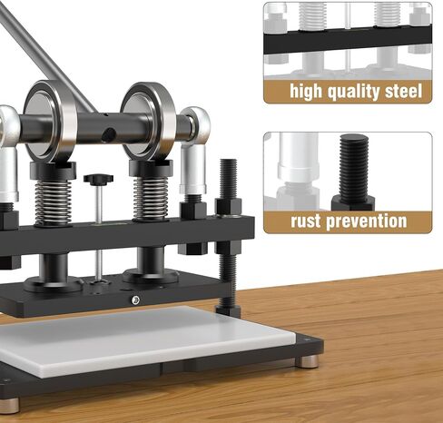[Updated] Leather Cutting Machine, 260 x 150 mm Adjutable Manual Hand Press Leather Embossing Leathercraft Mold Die Cutter with 10.2 x 5.9 inches Upper Plate for Various of Materials in Saudi Arabia