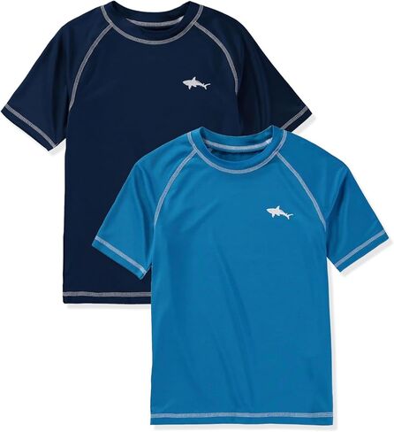 Big Chill Boys' Rash Guard Short Sleeve Rashguard Swim Shirt UPF 50+, 2-Pack in Saudi Arabia