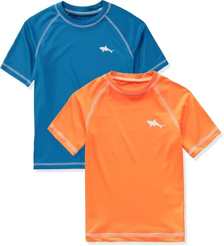 Big Chill Boys' Rash Guard Short Sleeve Rashguard Swim Shirt UPF 50+, 2-Pack in Saudi Arabia
