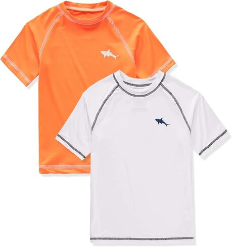 Big Chill Boys' Rash Guard Short Sleeve Rashguard Swim Shirt UPF 50+, 2-Pack in Saudi Arabia