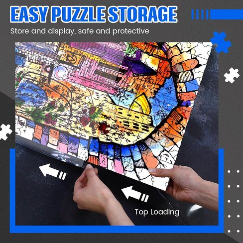 Nezyo Puzzle Storage Folder Keeper for 1000-pieces Jigsaw Puzzle Organizers and Storage Large Capacity Puzzle Storage Organizer with 30 Pockets, Dustproof and Protective Portable Puzzle Accessory in Saudi Arabia