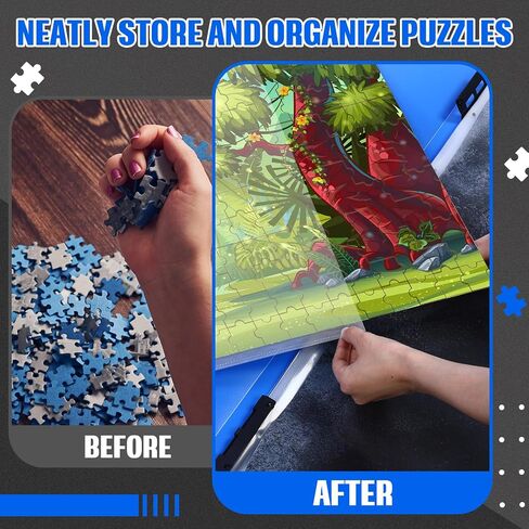 Nezyo Puzzle Storage Folder Keeper for 1000-pieces Jigsaw Puzzle Organizers and Storage Large Capacity Puzzle Storage Organizer with 30 Pockets, Dustproof and Protective Portable Puzzle Accessory in Saudi Arabia