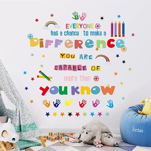 Annande Kids Wall Decals Classroom Decor Decals Colorful Inspirational Wall Decor Stickers Playroom Wall Decor Motivational Wall Decals Positive Affirmation Decor Stickers in Saudi Arabia