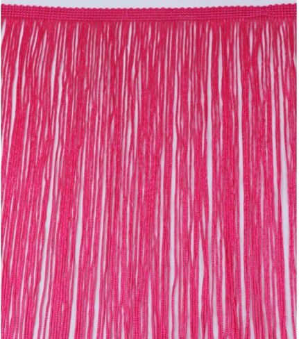 Heartwish268 Fringe Trim Lace Polyerter Fibre Tassel 12inch（″） Wide 10 Yards Long for Clothes Accessories and Latin Wedding Dress and DIY Lamp Shade Decoration Black Rose Pink in Saudi Arabia