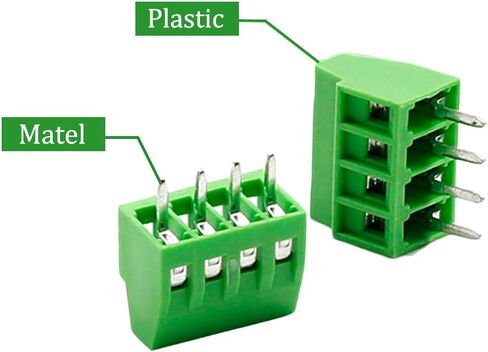TOUHIA 2.54mm Pitch 4-Pin PCB Mount Terminal Block Connector for Arduino، تصنيف 150V 6A - حزمة من 20 in Kuwait