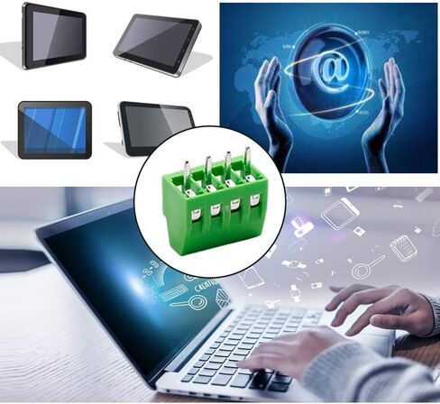 TOUHIA 2.54mm Pitch 4-Pin PCB Mount Terminal Block Connector for Arduino، تصنيف 150V 6A - حزمة من 20 in Kuwait