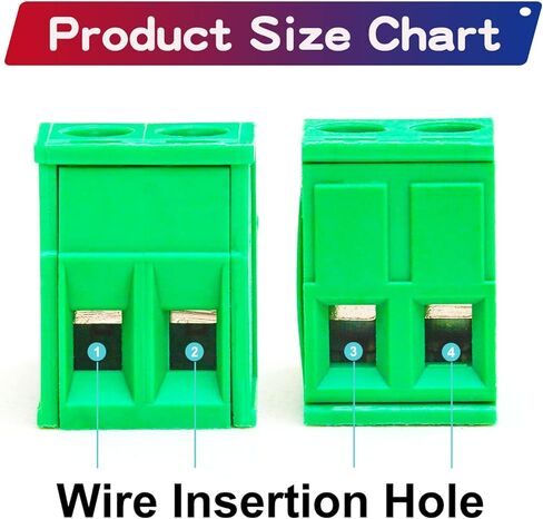 Tcenofoxy 15 Set 5.08mm 2 Pin Male & Female Phoenix Type Connector No Soldering Green PCB Screw Terminal Block 2 Pole in Saudi Arabia