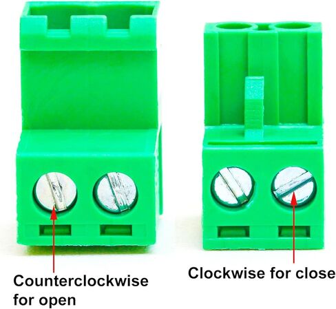 Tcenofoxy 15 Set 5.08mm 2 Pin Male & Female Phoenix Type Connector No Soldering Green PCB Screw Terminal Block 2 Pole in Saudi Arabia